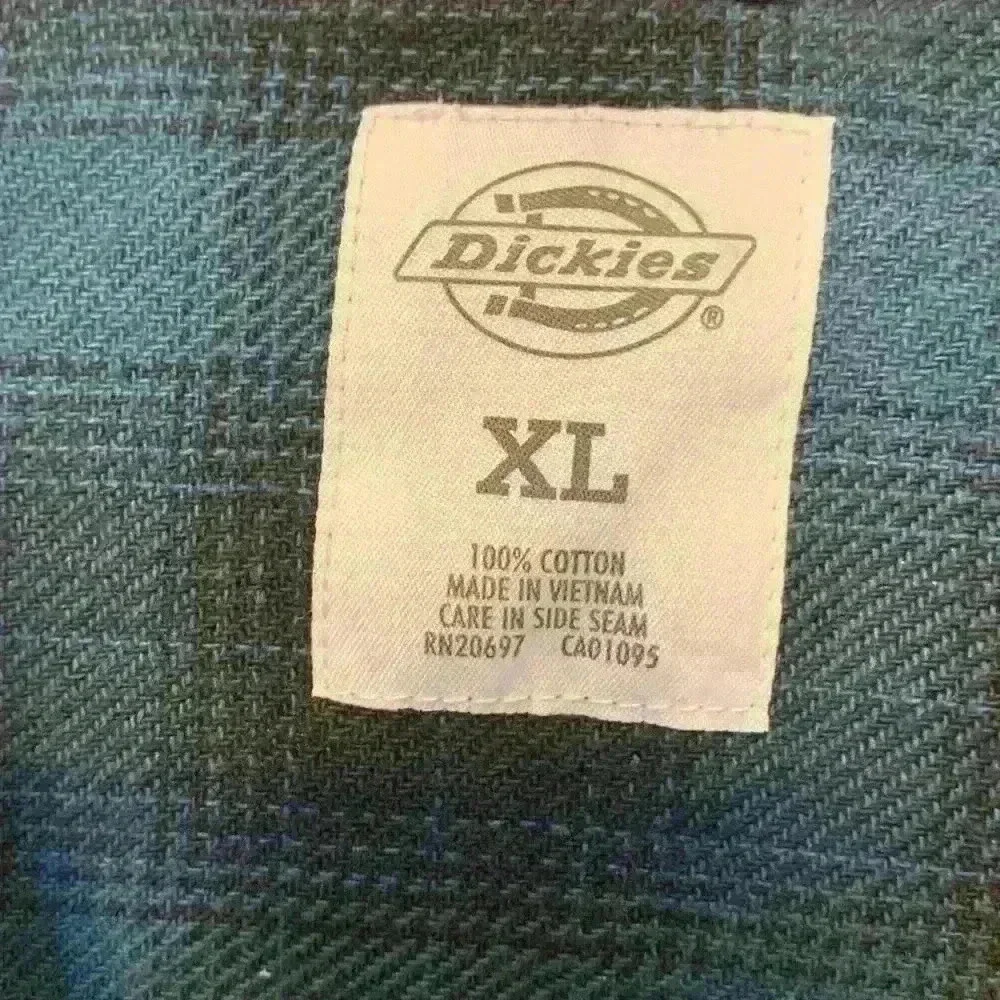 Plaid Dickies Chore Coat sz XL farm ranch fall winter western blue collar cowboy - Picture 2 of 8